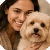 Priya with Teddy